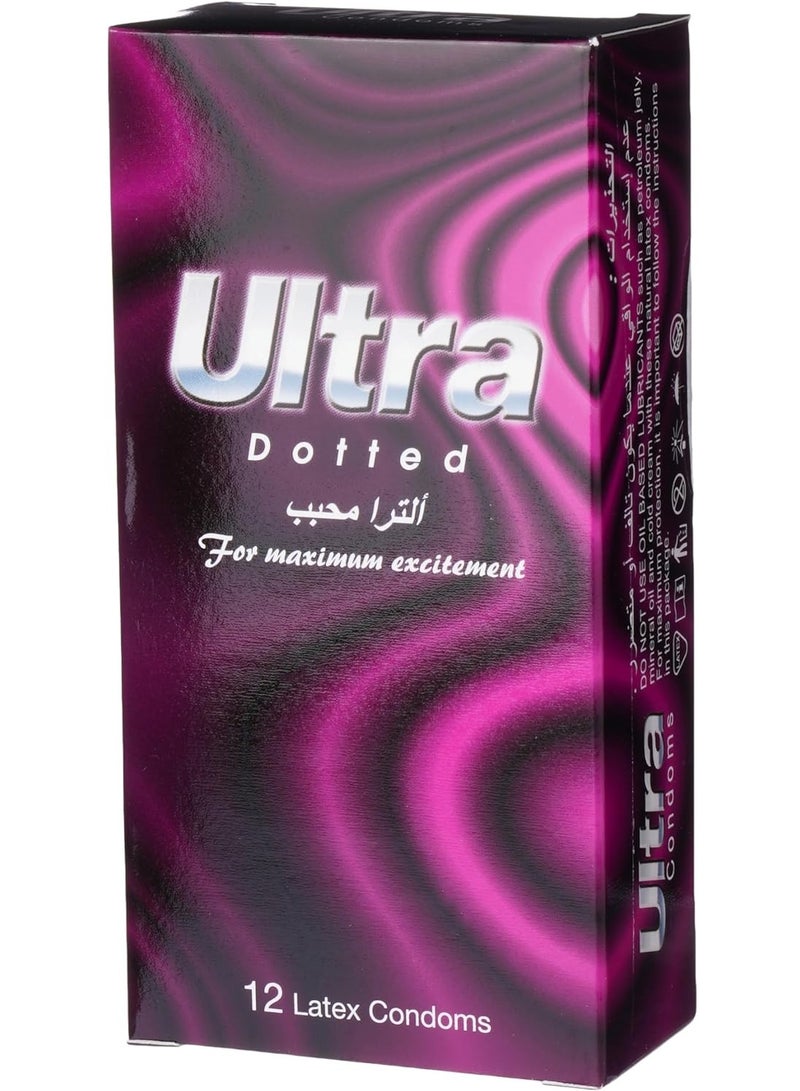 Ultra 12-Piece Dotted Lubricated Condom Set - Image 2